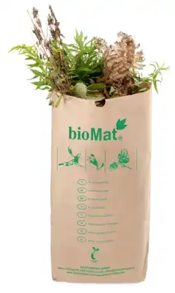 De Online Drogist Biomat Papieren Compost Afvalzakken 80LT 25ST aanbieding