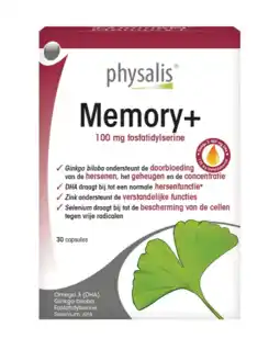 De Online Drogist Physalis Memory + Capsules 30CP aanbieding