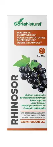 De Online Drogist Soria Natural Composor Rhinosor Druppels 50ML aanbieding