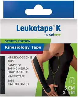 De Online Drogist Actimove Kinesiology Tape Zwart 5cm x 5m 1ST aanbieding
