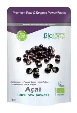 De Online Drogist Biotona Bio Açaí Raw Poeder 120GR aanbieding