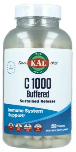 De Online Drogist Kal Gebufferde Vitamine C Tabletten 250TB aanbieding
