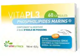 De Online Drogist Vitanutrics VitaPL3 Phospholipides Capsules 60CP aanbieding