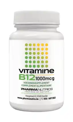 De Online Drogist Pharmanutrics Vitamine B12 1000mcg Kauwtabletten 120KTB aanbieding