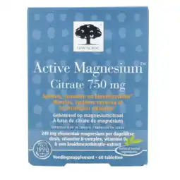 De Online Drogist New Nordic Active Magnesium Citrate 750 mg Tabletten 60TB aanbieding
