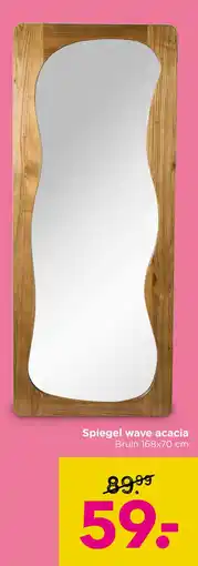 Xenos Spiegel wave acacia aanbieding