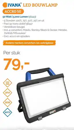 Ivana Ivana led bouwlamp aanbieding