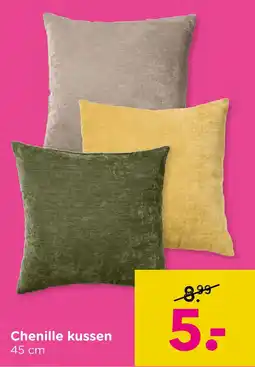 Xenos Chenille kussen aanbieding