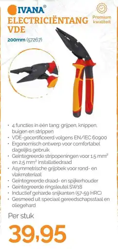 Ivana Ivana Electricientang VDE aanbieding