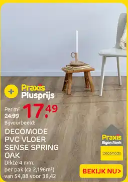 Praxis Decomode pvc vloer sense spring oak aanbieding