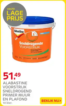 Praxis Alabastine voorstrijk sneldrogend primer muur en plafond aanbieding