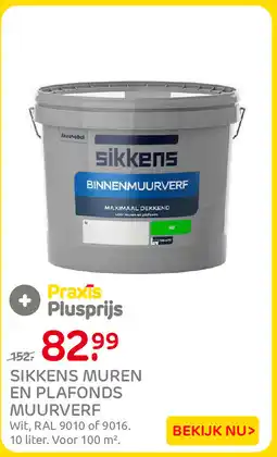 Praxis Sikkens binnenmuurverf aanbieding