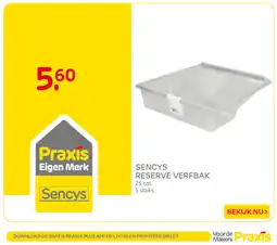 Praxis Sencys reserve verfbak aanbieding
