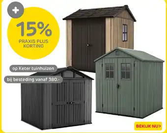 Praxis Keter tuinhuizen aanbieding