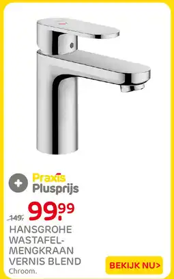 Praxis Hansgrohe wastafel-mengkraan vernis blend aanbieding