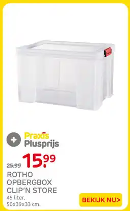 Praxis rotho opbergbox clip'n store aanbieding