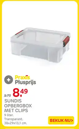 Praxis Sundis opbergbox met clips aanbieding