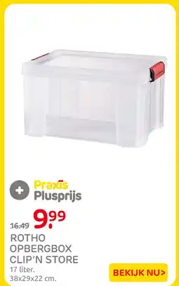Praxis rotho opbergbox clip'n store aanbieding