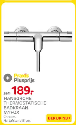 Praxis Hansgrohe thermostatische badkraan myfox aanbieding