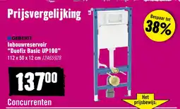 Hornbach Geberit Inbouwreservoir "Duofix Basic UP100" aanbieding