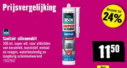 Hornbach Bison Sanitair Siliconenkit aanbieding
