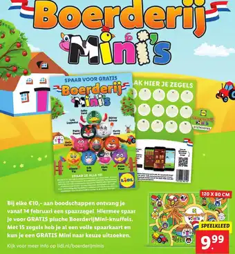 Lidl Boerderij mini's 120 x 80cm aanbieding