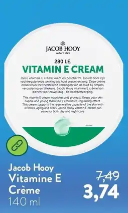 Holland & Barrett Jacob Hooy Vitamine E Crème aanbieding