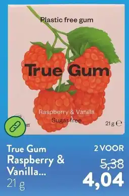 Holland & Barrett True Gum Raspberry & Vanilla aanbieding