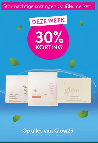 Holland & Barrett Glow25 Collagen Powder aanbieding