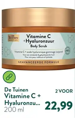 Holland & Barrett De Tuinen Vitamine C + Hyaluronzuur Body Scrub aanbieding