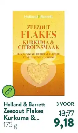 Holland & Barrett Holland & Barrett Zeezout Flakes Kurkuma &... aanbieding