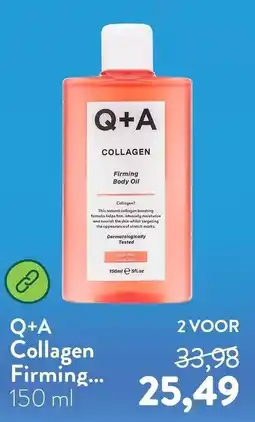 Holland & Barrett Q+A Collagen Firming Body Oil aanbieding