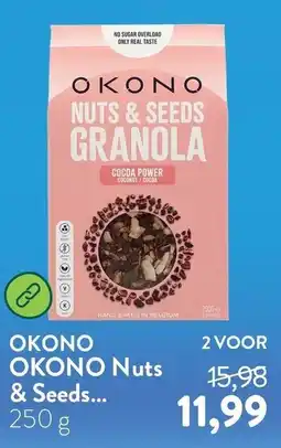 Holland & Barrett Okono nuts & seeds granola aanbieding