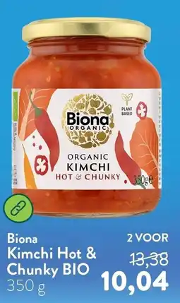 Holland & Barrett Biona Kimchi Hot & Chunky BIO aanbieding