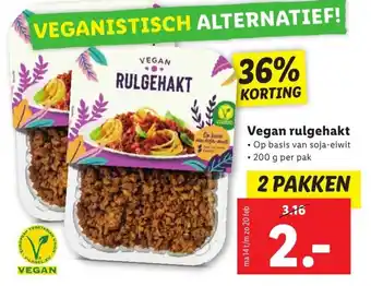 Lidl Vegan rulgehakt 200g aanbieding