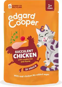 Intratuin Edgard & Cooper kattenvoer in saus adult kip 85 g aanbieding