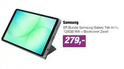 EP Samsung EP:Bundel Samsung Galaxy Tab A11+ 128GB Wifi + Bookcover Zwart aanbieding
