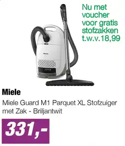 EP Miele Miele Guard M1 Parquet XL Stofzuiger met Zak - Briljantwit aanbieding