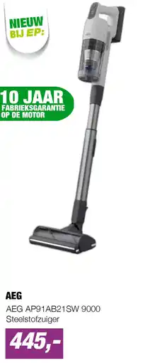 EP AEG AEG AP91AB21SW 9000 Steelstofzuiger aanbieding