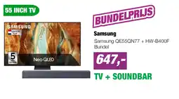 EP Samsung Samsung QE55QN77 + HW-B400F Bundel aanbieding