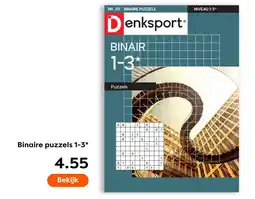 The Read Shop Denksport Binaire puzzels 1-3* aanbieding
