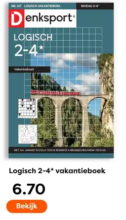 The Read Shop Denksport Logisch 2-4* vakantieboek aanbieding