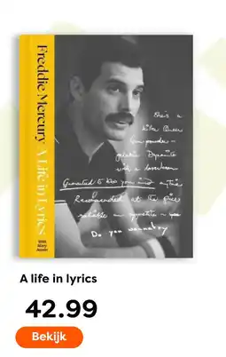 The Read Shop Freddie Mercury A Life in Lyrics aanbieding