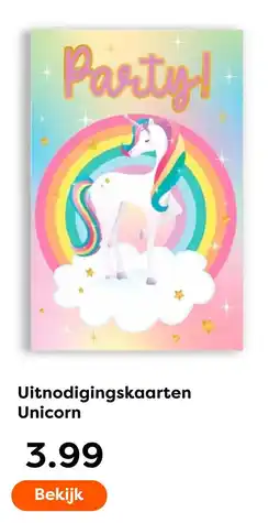 The Read Shop Uitnodigingskaarten Unicorn aanbieding
