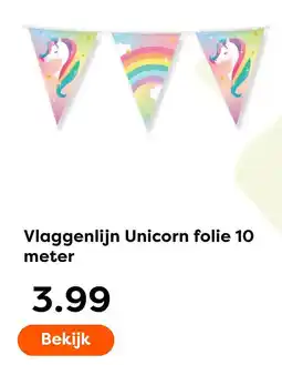 The Read Shop Vlaggenlijn Unicorn folie aanbieding