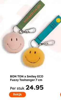 The Read Shop BON TON x Smiley ECO Fuzzy Tashanger 7 cm aanbieding