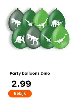 The Read Shop Party balloons Dino aanbieding