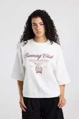 Wehkamp America Today T-shirt met print - ecru aanbieding