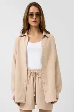 Wehkamp QS blouse beige met textuur aanbieding