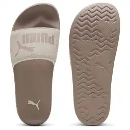Wehkamp Puma Leadcat 2.0 Topcat leren slippers met stippen beige/ecru aanbieding
